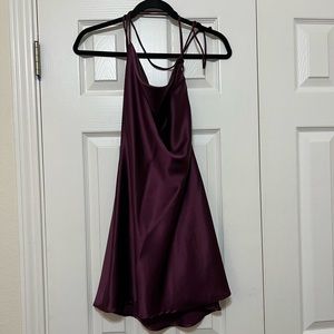 Le Lis Collection Purple Satin Mini Dress Size S